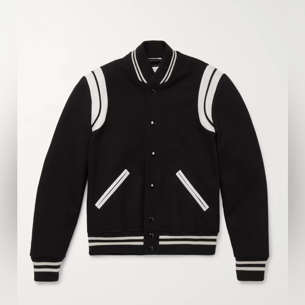 SAINT LAURENT BLACK AND WHITE JACKET
